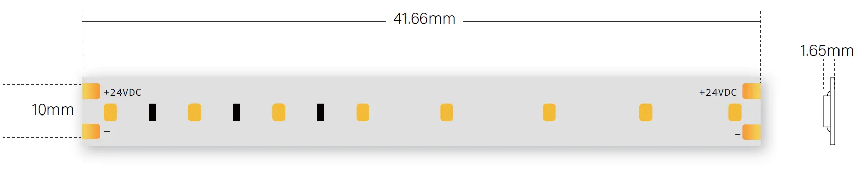 Schnittgröße von flexiblem LED-Band