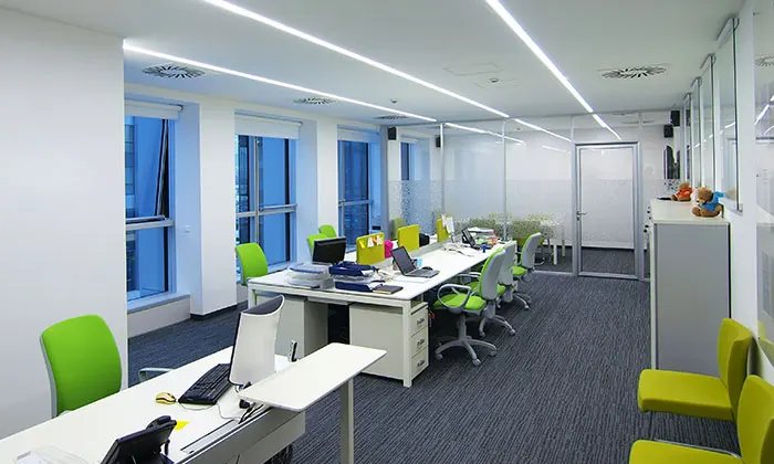 Flexible LED strips in office lighting