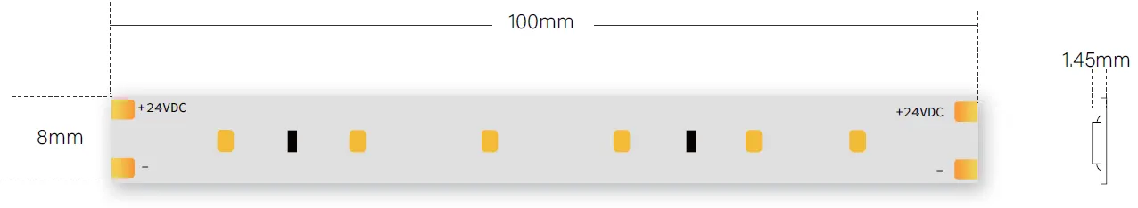 LED Flexible Light Strip cutting size