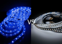 LED-lamper på reb vs. fleksible LED-strips