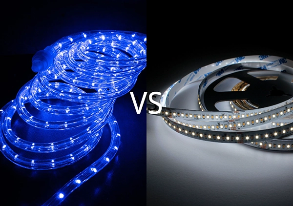 Cuerda de luz LED vs Tira flexible LED