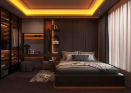 LED flexible strip in bedroom