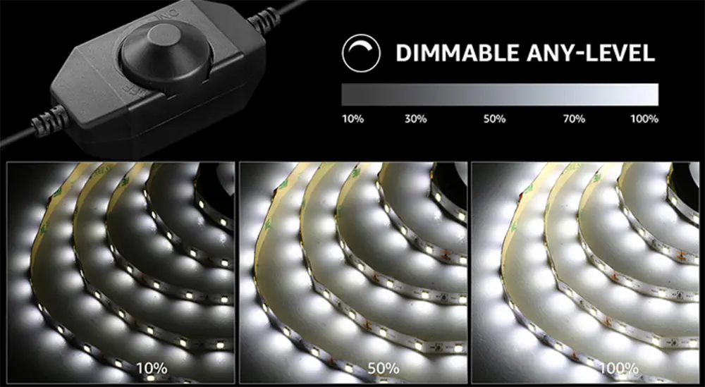 Flexible LED-Streifen mit Dimmer