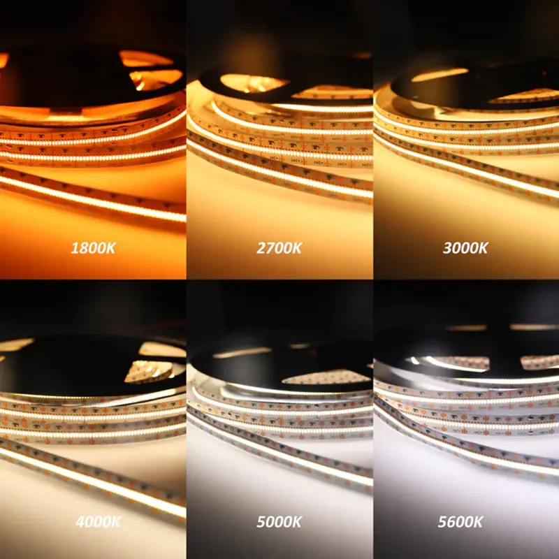 LED strips with different CCTs