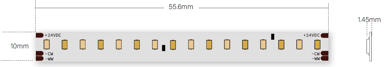 Schnittgröße von Adjustable White LED Strip