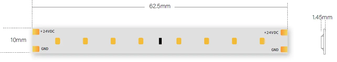 Schnittgröße des LED-Flex-Seils