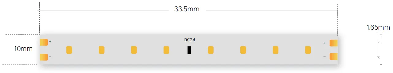 Tamaño de corte de la tira flexible de iluminación LED