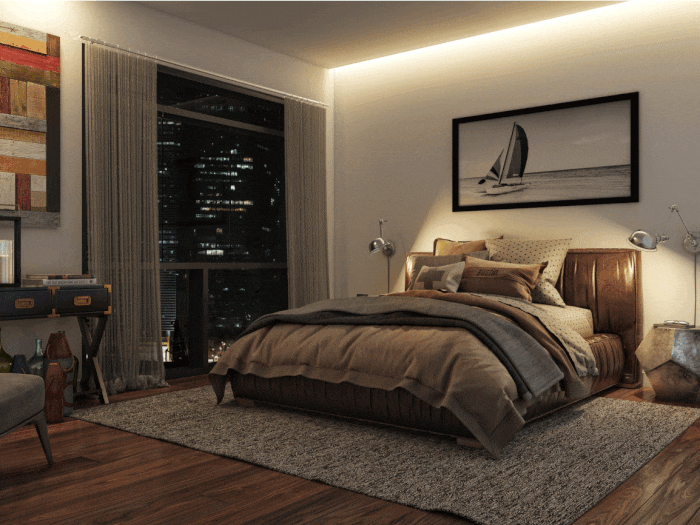 led strip bedroom tunable lighting
