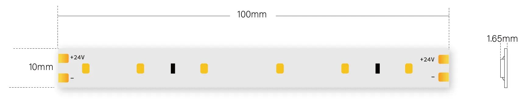 smd led flexible strip dimension