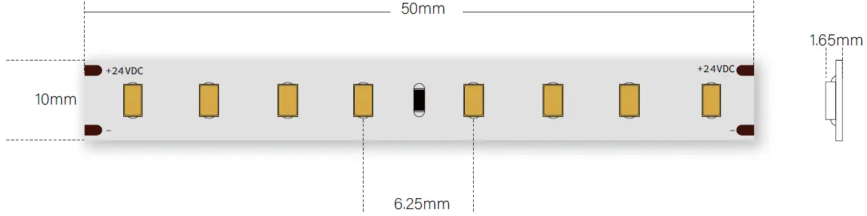 taglio di dimensioni Striscia flessibile LED alimentare