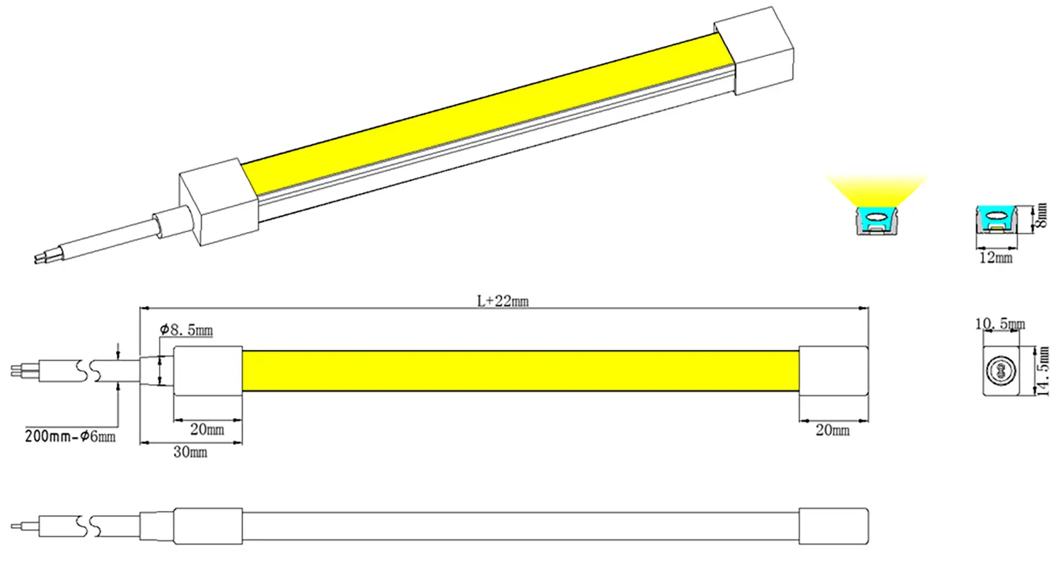 LED Neon Flex Afmeting