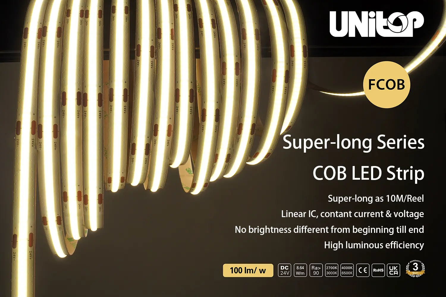 COB LED Strip superlang-420-10mm-10m