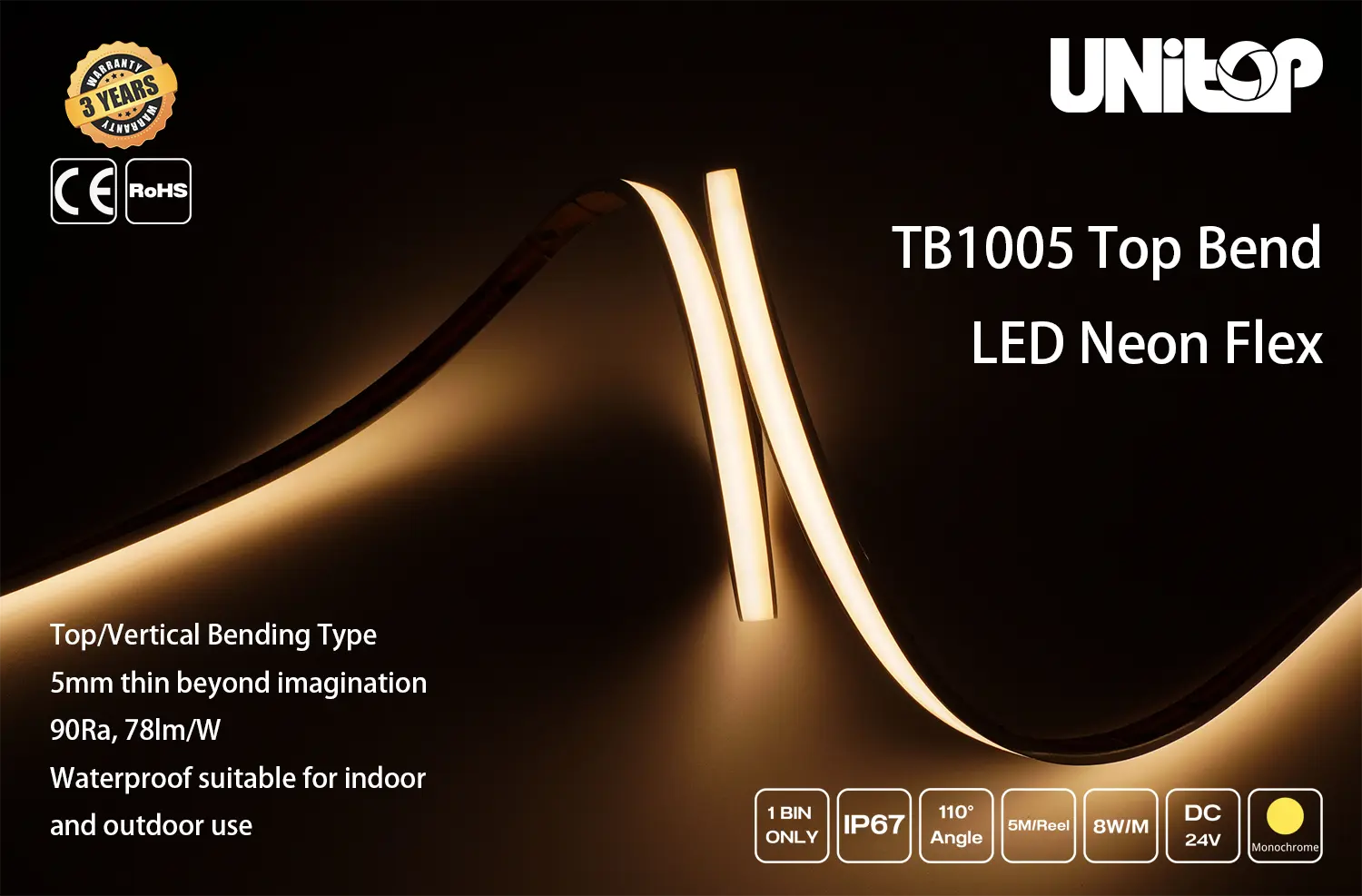 TB1005 Top Bend LED Flex Neon