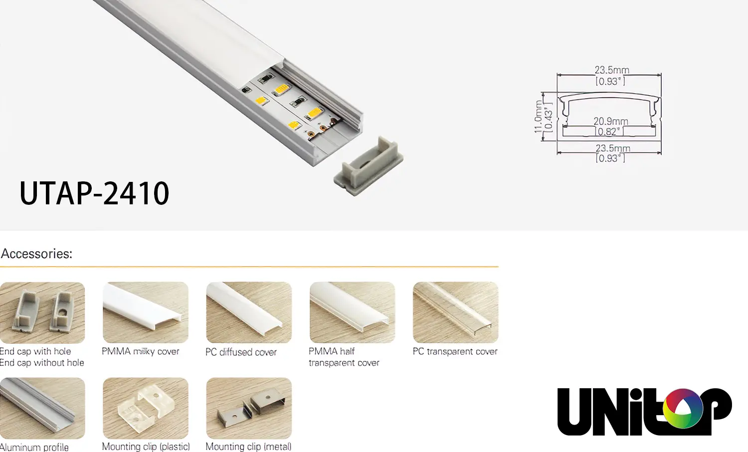 UTAP-2410 Profilé en aluminium