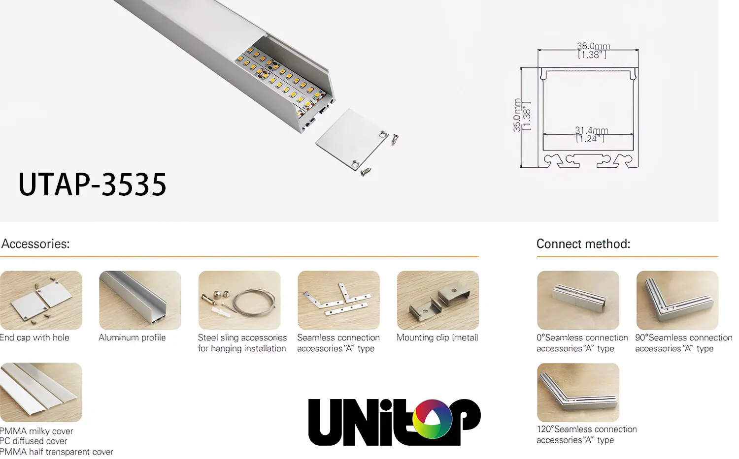 UTAP-3535 Perfil de aluminio