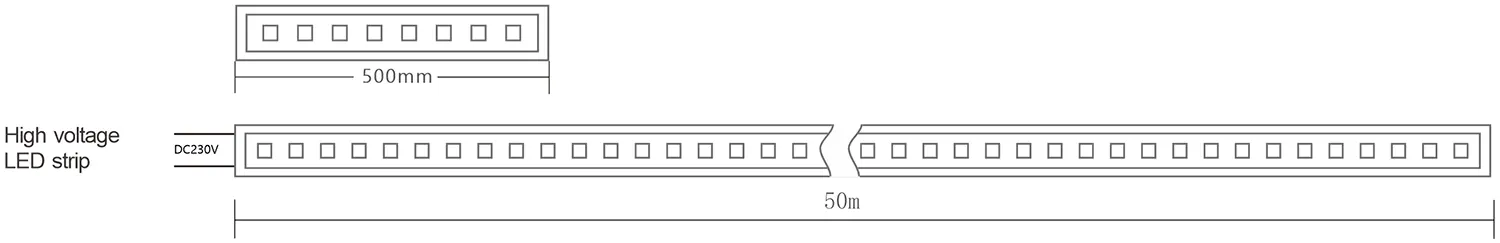 500 mm cortable