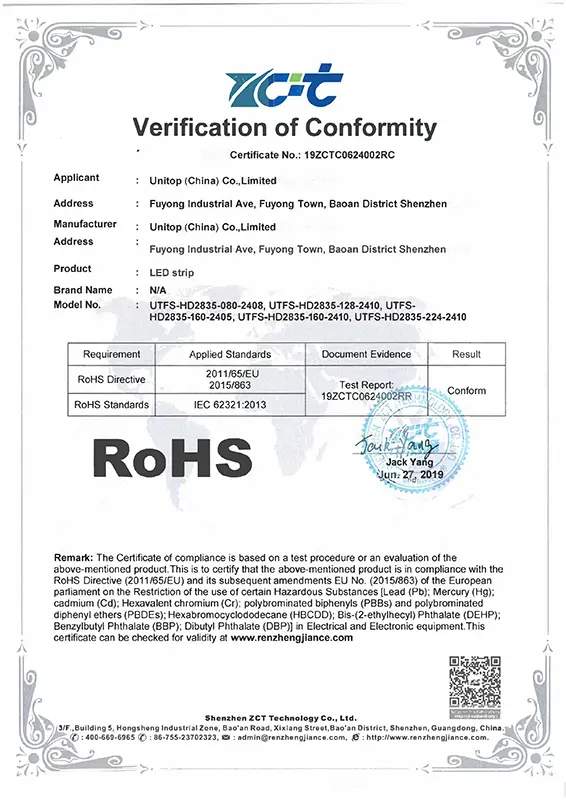 RoHS高密度LEDストリップ