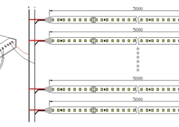 Ledningsføring 1 LED-strip med høj densitet UTFS-HD2835-128-2410
