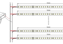 Проводка 1 Светодиодная лента высокой плотности UTFS-HD2835-128-2410