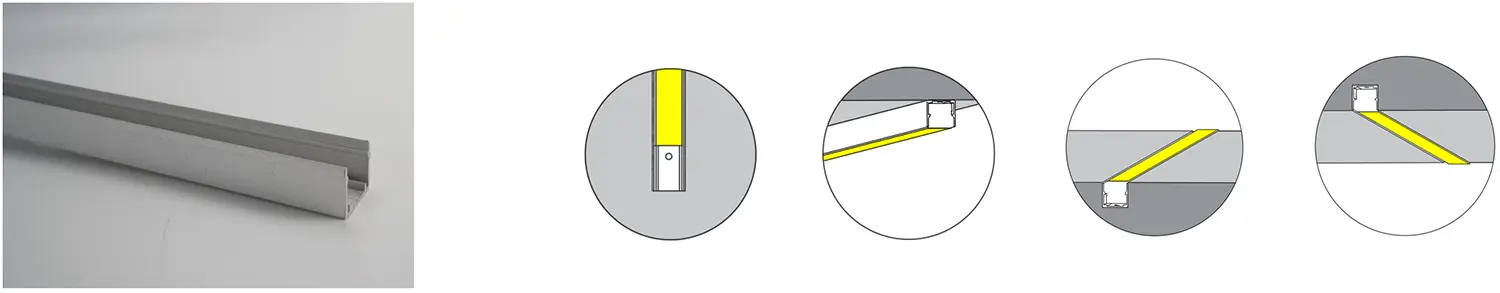 instalación de perfiles de aluminio