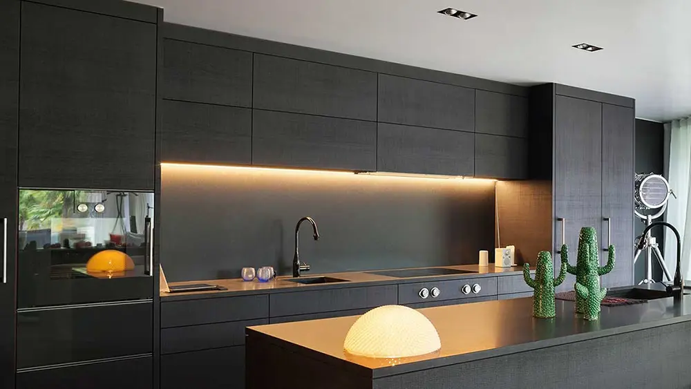 LED Strips in Kitchen Cabinet Lighting