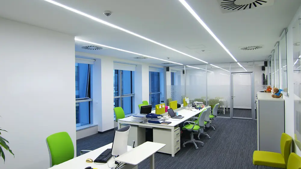 Fitas de LED na iluminação de escritórios