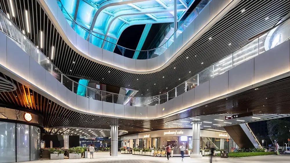 Fitas LED em centros comerciais