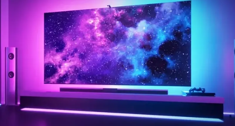 Tiras de LED na retroiluminação da TV
