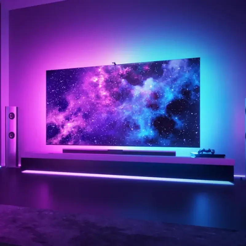 LED-strips in TV-achtergrondverlichting