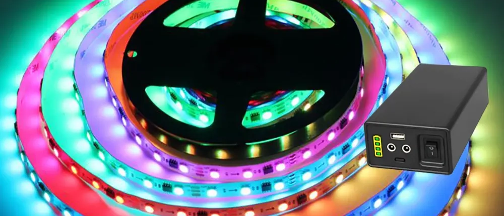 how to power LED strip lights with batteries