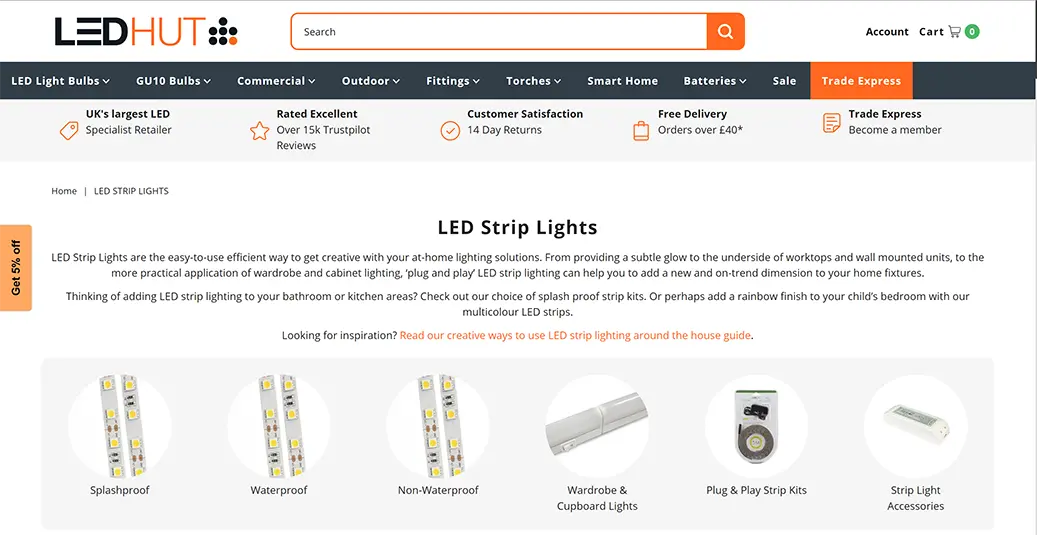 7. Cabana de LED