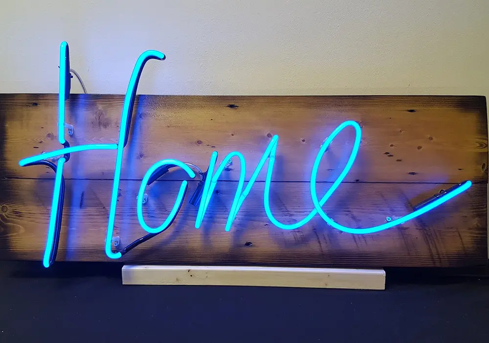 tablero de madera LED Neon Sign