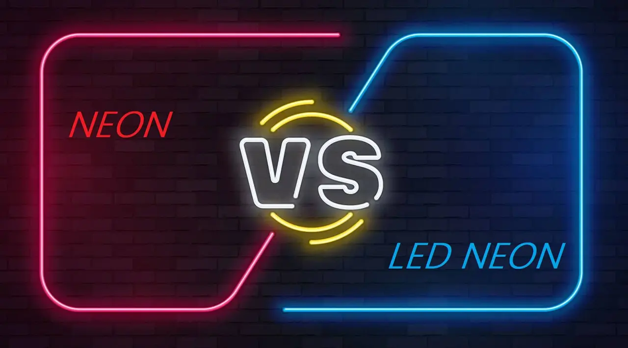 traditioneel neon touw vs LED neon flex