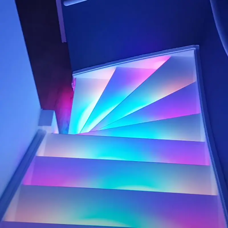 Colorful Treads with RGB Strips