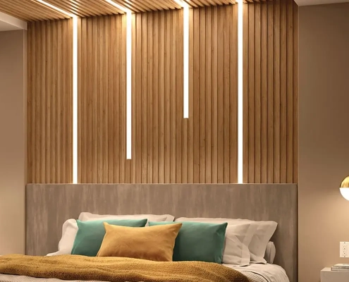 LED strip bedroom corner