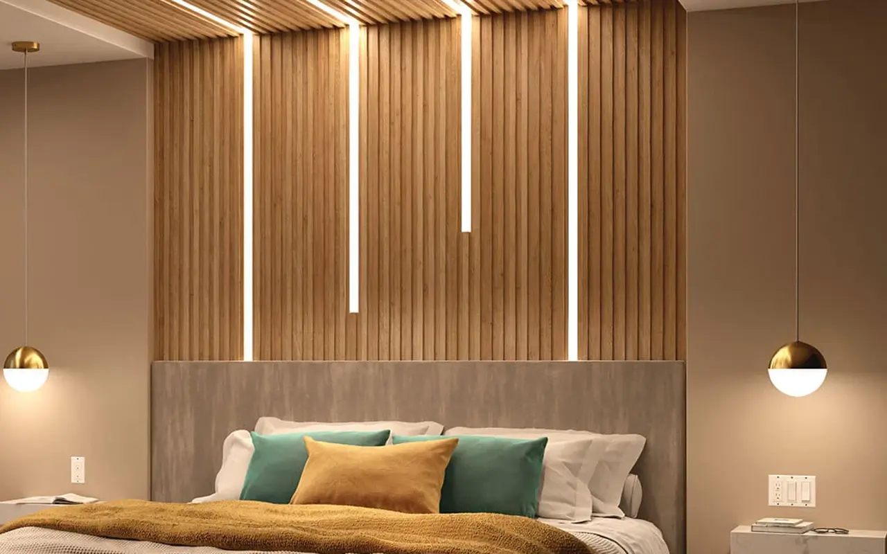 LED strip bedroom corner