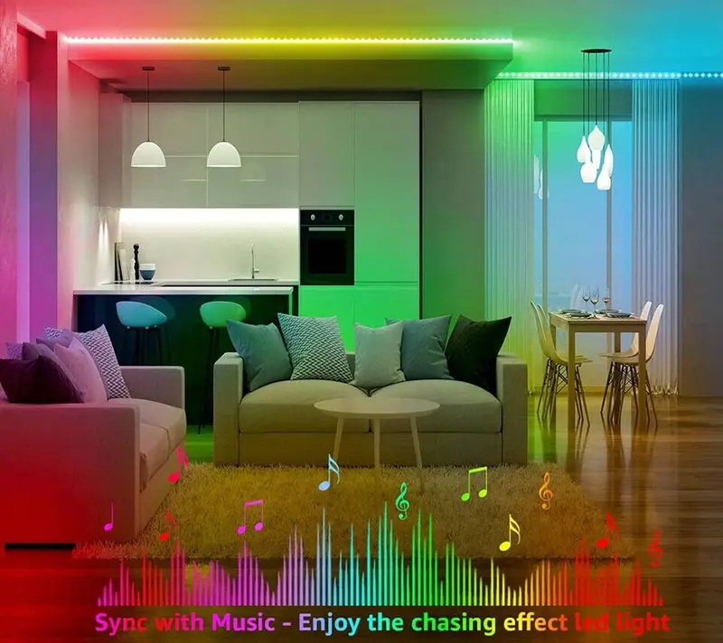 LED-strip med musik