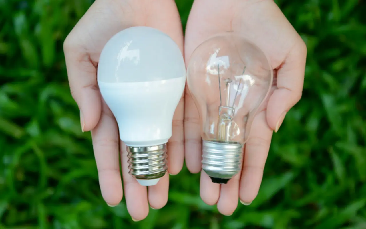 LED vs incandescent bulb