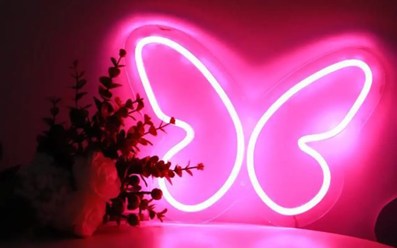 Pink LED neon light