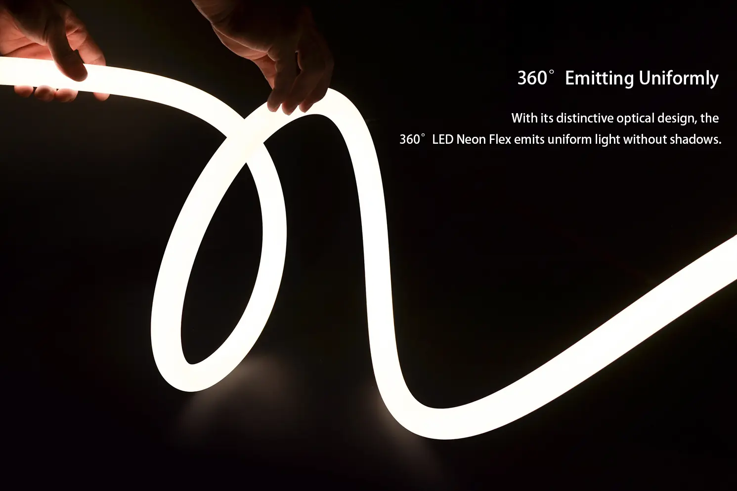 360° LED Neon Flex emitting uniformly