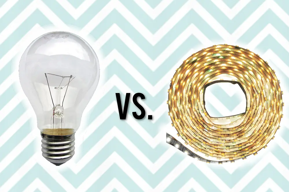 gloeilamp vs ledstrip