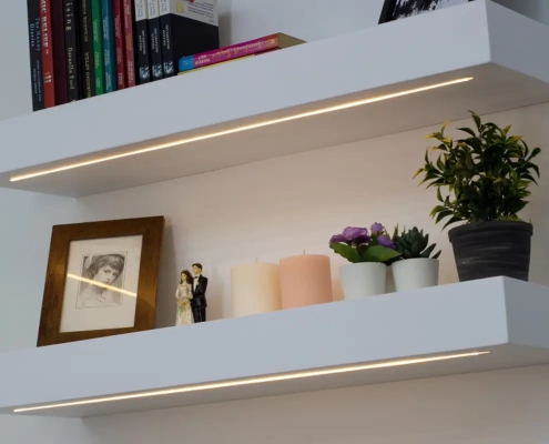 Install LED Strip Lights On Shelves