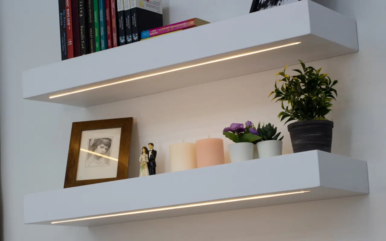 Install LED Strip Lights On Shelves