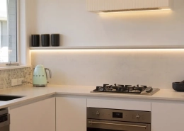 LED Strip Lights Above the Stove