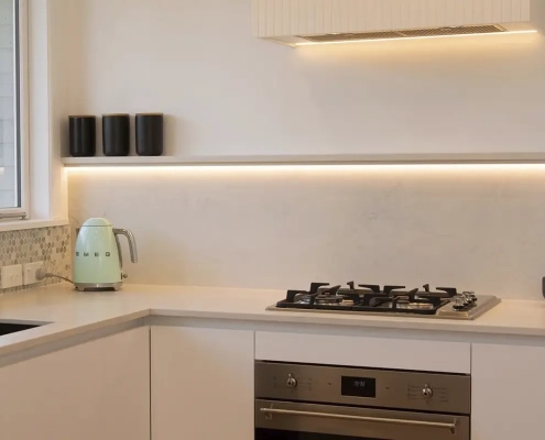 LED Strip Lights Above the Stove