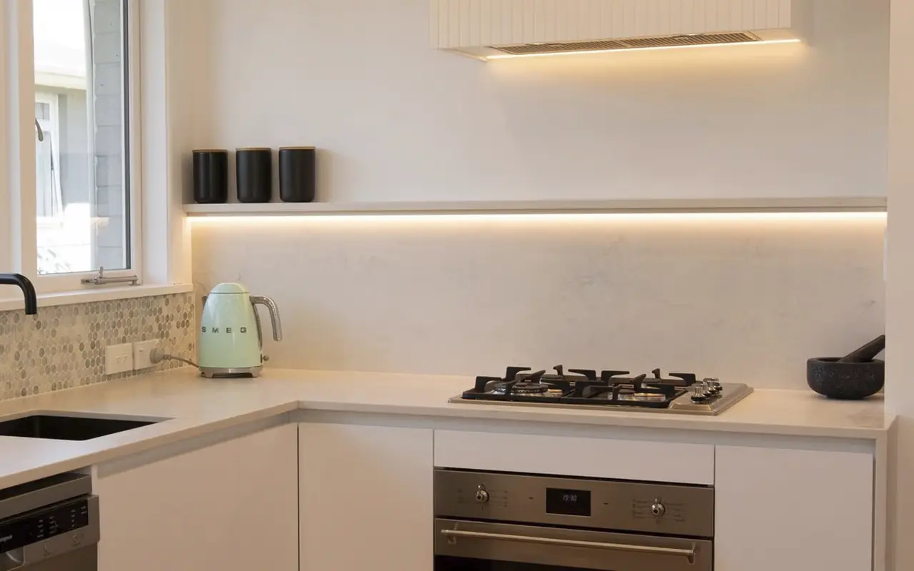 LED Strip Lights Above the Stove