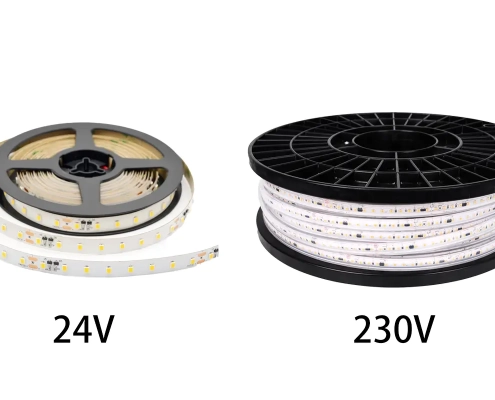 Bandes LED basse tension et haute tension