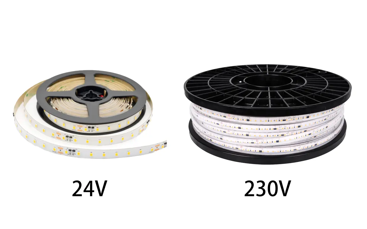 alçak gerilim vs. yüksek gerilim LED Şeritleri