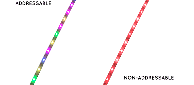 Addressable vs Non Addressable LED Strips