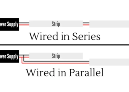 LEDストリップの "直列 "接続と "並列 "接続
